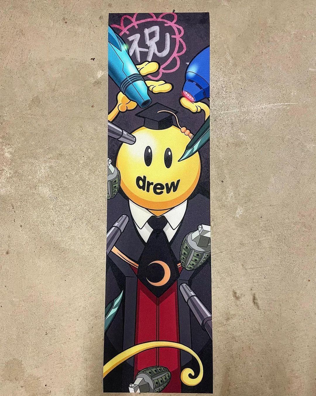 Itachi SkateBoard Griptape !! Custom Grip Available , Sports Equipment,  Sports & Games, Skates, Rollerblades & Scooters on Carousell